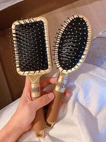 3/1 件套发刷、头皮按摩梳、发梳、卷发梳、拉直梳、缓冲技术按摩梳、骨移植梳、梳子染色、头部按摩，轻松滑过、编织、造型、拉直，适合浓密、长/短、干燥、波浪、直发和所有发质发饰男孩情人节心形情人节、女性情人节礼物生日男朋友女朋友装饰、返校、旅行假日必需品、女士发饰 - 彩色 - 查看 4