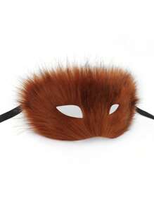 Plush Semi-Cover Seductive Fox Masquerade Mask