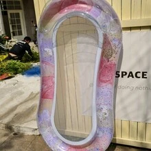 Inflatable Mesh Lounger, Watermelon Swimming Pool, Strawberry Swimming Ring, Summer Swimming Float For Beach Pool Float - Pink - View 4