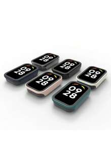 Pacote com 2 capas rígidas de PC para smartwatch Xiao Mi Smart Band 8 Active, protetor de tela de vidro temperado completo, capa protetora anti-goma para Mi Band 8 Active e Xiao Mi Redmi Band 2. A capa rígida de PC protege o relógio contra danos em esportes ao ar livre, uso diário e outros acessórios para cenas, homens e mulheres.