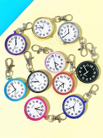 1 件时尚个性化时钟和钥匙链复古怀表风格卡通吊坠，适合作为情侣礼物或包/钥匙链魅力学校汽车配件可爱哥特 Y2k