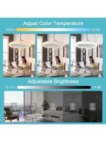 1 pezzo Ventilatore da soffitto a LED con telecomando intelligente, funzioni di aromaterapia e ventilazione, 30W