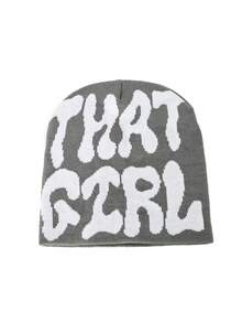 1pc Girl Acrylic Patterned Knit Beanie Hat, Lightweight Skull Design, Suitable For Spring, Autumn, Winter, Skiing, Cycling, Traveling - Multicolor - View 15
