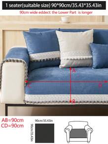 1 pièce Housse de coussin de canapé universelle toutes saisons, moderne et simple, anti-poussière, anti-dérapante et résistante aux taches en chenille. Protecteur de siège de canapé lavable, chaud, non-décolorant, et adapté aux animaux de compagnie. S'adapte aux canapés sectionnels, en L, et aux canapés 1/2/3/4 places de la chambre, du bureau et du salon