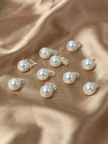 10个装仿珍珠发夹侧珠发夹编发夹女式仙女小巧精致发夹断发夹头饰，学习用品套装，发饰，爪夹，发卡 - 彩色 - 查看 2