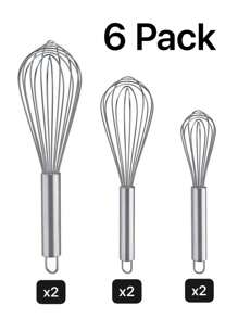 3 peças Batedores para Cozinhar, Batedor de Aço Inoxidável para Misturar, Bater, Bater e Mexer, Conjunto de Batedor de Arame de Balão Versão Aprimorada, 8+10+12