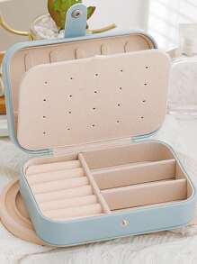 Multi-Color Minimalist Portable Jewelry Box, Travel Bracelet Earrings Necklace Organizer