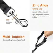 Pet Harnesses And Leashes, GM Seat Belts For Car Headrests, A Must For Pet Travel, Comfortable, Easy-To-Use Pet Harnesses Adjustable Leashes, Suitable For Small, Medium, And Large Dogs - Anti-Escape Soft Pet Harnesses, Suitable For Walking, Training, Hiking, Outdoor Activities - 黑色 - 查看 4