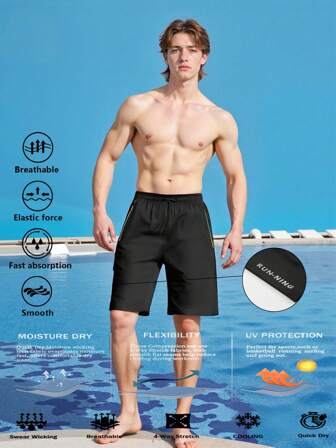 Pantaloncini da uomo da esterno, adatti per fitness, allenamento, corsa, attività all'aperto