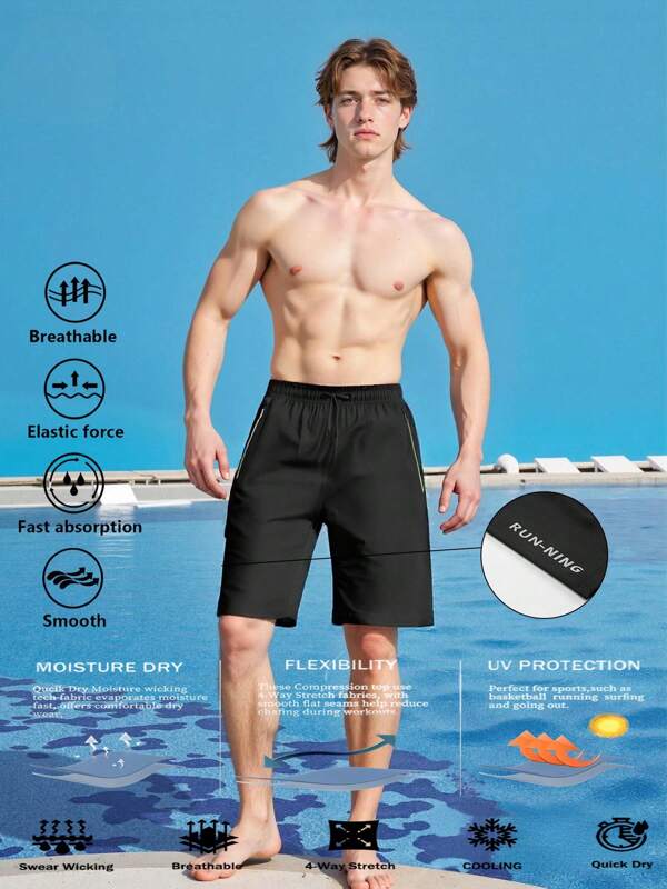 Men's Outdoor Shorts, Suitable For Fitness, Workout, Running, Outdoor Activities