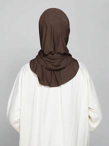 1 buah Jilbab Muslim Instan Bahan Lembut, Bernapas, dan Anti-Pilling, Cocok untuk Sepanjang Tahun dan Pemakaian Sehari-hari - cokelat - View 7