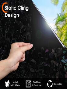 1 Cuộn Phim cách nhiệt cửa sổ Kính màu Cầu vồng 3D Lăng kính trang trí Miếng dán cửa sổ lấp lánh Miếng dán chống nắng tĩnh điện Bảo vệ tia UV cho gia đình Kiểm soát nhiệt độ Trang trí tường Trang trí phòng Miếng dán cá nhân hóa - Nhiều màu - Xem 11