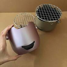 Mini Kleine Kohle Stove Outdoor Tragbarer Zuhause BBQ Edelstahl Herd Kochen Tee Olive Alkohol Koreanischer Stil BBQ Ofen, Feiertagsparty Geschenke für Feiertagsparty, Ostern, Weihnachten, Halloween, Lehrertag, Muttertag, geeignet für Camping Picknick Geschenke.