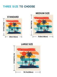 1pc New Outdoor Waterproof Anti-Sand Digital Printed Picnic Mat/Beach Towel, Fashionable And Fresh Pattern, Suitable For Camping And Picnics