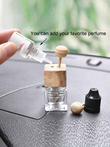 1 件/3 件迷你蝴蝶香水瓶玻璃扩散器小瓶，空汽车出风口香薰瓶，用于精油
