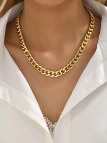 Versatile Chunky Metal Chain Necklace For Women - View 1