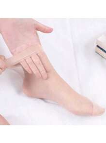 40pcs/Pack Sheer Crystal Stockings, Thin Transparent Glass Silk Socks, Suitable For Spring/Summer