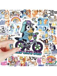 Bluey 103 piezas de Pegatinas lindas de Bluey, pegatinas para tazas de agua, pegatinas para cuadernos, pegatinas hechas a mano, pegatinas para niños, pegatinas de anime para cuadernos, manualidades con pegatinas para scrapbook