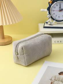 1pc Large Capacity Pencil Case - Simple Solid Color Personalized Design Pencil Case Spacious Well-Organized Pencil Case For Back , Back To School Gifts