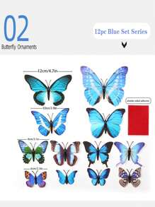 12pcs Exquisite Artificial Butterflies, Lifelike And Dreamy Decor, Perfect For Walls, Floral Arrangements, Weddings, Parties, Home Decor, And Photography Props. Brighten Your Creative Space. Ideal Gift For Mother's Day, Weddings, And Birthdays Room Decor Wall Decor Bathroom Decor Wall Art Kitchen Home Decor Living Room Wall Paper Wall Stickers House Decor Bedroom Decor Room Decoration Stuff Living Room Decor Personalised Stickers
