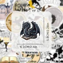 100 PCS Fourth Wing Stickers Waterproof Dragon Rider Stickers For Water Bottle Laptop Ipad Phone Skateboard Luggage Helmet, Large Vinyl Stickers For Adults Teens Dragon Book Lovers, Car Decals,School Supplies,Back To School
