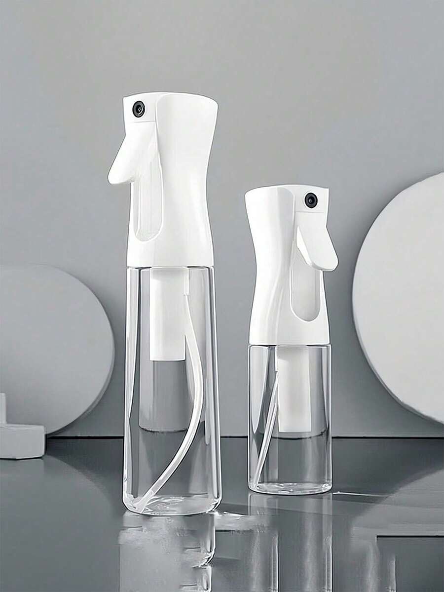 1pc 200ml/300ml/500ml Water Mist Spray Bottle With Fine Mist Sprayer, Refillable Continuous Fine Mist Spray Bottle Suitable For Kitchen, Living Room, Bathroom, Garden - White - View 1