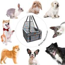 CRUTBYGD Pet Dog Booster Seat, With Upgrade Support, Breathable And Foldable Pet Car, Pet Dog Car Portable Seat, Suitable Small And Medium Pets