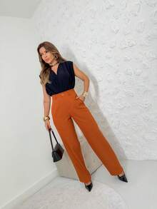 MISS RABBIT WOMEN Dress Pants S\38 M\40 L\42 GG\44 L1\46 L2\48 L3\50 - Rỉ Nâu - Xem 3