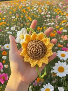 1 set fai-da-te di ornamenti con fiori da appendere all'auto, stile terapeutico versatile per tutte le stagioni, decorazione creativa per l'interno dell'auto, regalo carino, accessorio essenziale per auto da donna