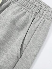 Men Knitted Straight Leg Pants, High Street Versatile Casual Loose Fit Sports Trousers, Lightweight For Spring, Autumn & Summer