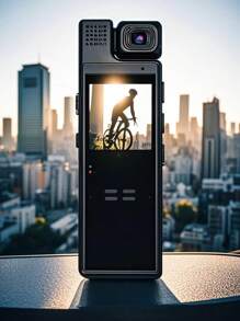 1pc Portable Security Law Enforcement Video Conference Recorder. It Is Equipped With A 180° Rotating High-Definition Night Vision Camera And Has Functions Such As Motion Detection, Loop Recording, And Ultra-Long Standby. It Is Suitable For Outdoor Video Shooting, Such As When Cycling, And Can Also Be Used As An Action Camera. It Is An Ideal Choice For Christmas Gifts, Anniversary Souvenirs, Or Family Day Gifts.