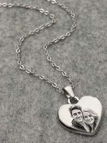 Collar con colgante con forma de corazón personalizado con foto, collar del Día de la Madre con forma de corazón personalizado, collar con foto personalizado de acero inoxidable, collar con foto personalizado para novia, collar con colgante con forma de corazón y foto para mujer, collar con foto conmemorativo, collar con foto para mujer, collar personalizado para mamá, plata, oro, elegante, colorido, vintage, simple, unisex, casual, lindo, personalizado, único, regalos ideales para él, regalos ideales para ella, novia, novio, papá, mamá, familia, amigos, para aniversarios, para cumpleaños, para graduación, para baile de graduación, para fiestas, joyería de acero inoxidable, útiles escolares, de vuelta a la escuela, para la oficina, para la escuela, para el salón de clases, para regalos de maestros, para la universidad, para colegas, para dormitorios, para maestros, para niños y niñas, para adolescentes, estudiantes de secundaria, estudiantes de preparatoria, estudiantes universitarios,