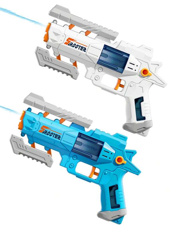 Deformable Water Gun, Manual Water Gun, Children's Water Gun, Water Gun Toy, Automatic Rebound Two-Wing Mechanical Form To Pull The Trigger Linkage, One-Button Deformation Linkage Water Gun, Outdoor Interactive Water Gun, Suitable For Family Water Fight/Pool Party/Beach Competition, Suitable For Boys And Girls Over 3 Years Old Summer Game Birthday Gift Toys.