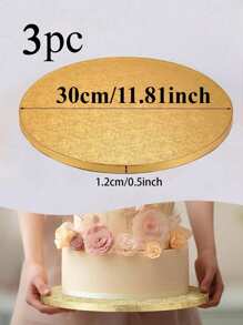 1pc 8/10/12 Inch Round Cake Board, Thick Cardboard, Sturdy Cake Base, Cake Pad, Suitable For Baking DIY Cakes And Pastries, Home Kitchen Baking Accessories, Mother's Day, Easter