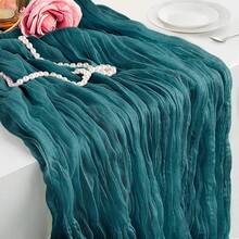 Cheesecloth Bali Boho Farmhouse Table Runner, Gauze Cheesecloth Table Cloth For Wedding Party Bride Spring Home Decor - Multicolor - View 19