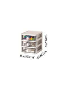 Stylish Multi-Layer Cosmetic Storage Box - Compact Plastic Makeup Organizer With Convenient Drawers, Odorless And Lightweight, Suitable For Jewelry And Beauty Essentials,For Holiday Beach, Bathroom Collection, Bedroom Collection, Large Capacity