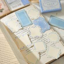 1pc 30-Sheets Simple Frame Embossed Memo Notes, Stationery Notepad For Students, Back To School, Office Work, Notes Writing - Multicolor - View 4