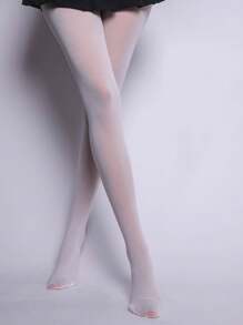 1 Pair Women's Sexy Shaping Pantyhose, Slimming Striped Tights For Thin Legs