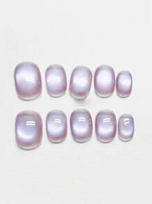 10 szt. fioletowych szklanych koralików w kształcie kociego oka, wysokiej klasy, luksusowych, pochlebnych, ręcznie robionych ozdób do paznokci, zdobienia paznokci, naklejane na paznokcie, artykuły do paznokci, paznokcie