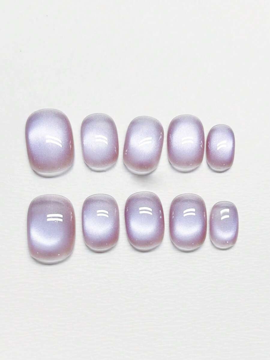 10 szt. fioletowych szklanych koralików w kształcie kociego oka, wysokiej klasy, luksusowych, pochlebnych, ręcznie robionych ozdób do paznokci, zdobienia paznokci, naklejane na paznokcie, artykuły do paznokci, paznokcie