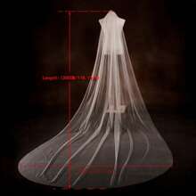 Sparkling Bridal Veil - Fairy-Inspired Starry Tulle, Polyester, Perfect For Wedding Photos & Fashion Accessory