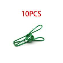 10 Multi-Color Metal Hollow Paper Clips, Suitable For Sealing Food Bags, Photo Album Clips, Socks And Underwear Clips, Multifunctional Clips. - Multicolor - View 13