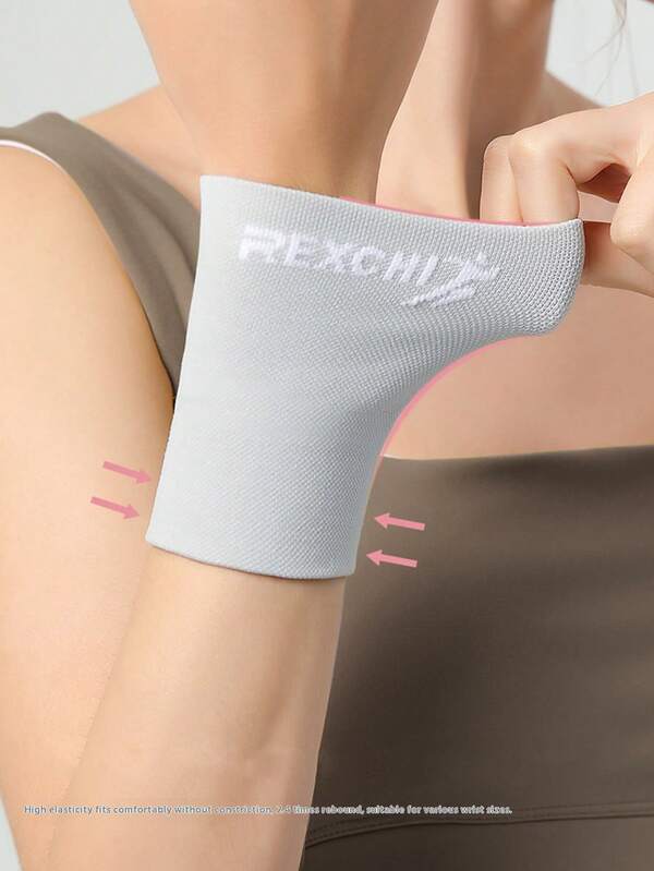 إكسسوارات رياضة الخارجية ولياقة بدنية مانع لالتواء المعصم، ماص للعرق سريع الجفاف والتنفس، تناسب التنس وريشة الطائرة وكرة السلة واللياقة البدنية للرجال والنساء