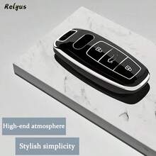 TPU Car Remote Key Case Cover Protector Shell For Audi A3 A4 B9 A6 A7 4K A8 C8 E-Tron Q5 Q8 D5 SQ8 - Silver Edge - View 4