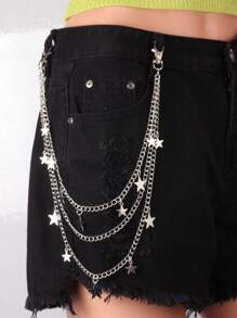 6pcs Metal Butterfly Lock Pendant Chain, Minimalist Design Versatile Body Chain Necklace, Accessory