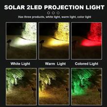 Solar Ground Light, White/Warm/RGB Light, Dual Use For Ground & Wall, Self-Illuminating At Night After Charging In Daytime, 150° Rotatable, IP65 Waterproof & Anti-Lightning Design, Outdoor Landscape Lighting, Garden & Camping Atmosphere Maker
