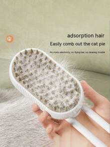 1 Pieza Peine vaporizador y masaje para mascotas, limpiador de pelo flotante para gatos y perros, sin necesidad de bañar, peine vaporizador de masaje sin enjuague, cepillo de un solo toque, carga USB, adecuado para gatos y perros, herramientas de cuidado diario, herramientas portátiles de acicalado de pelaje