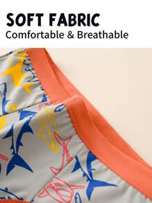 8 Pcs Kids Boxer Briefs Shark And Car Pattern Soft Micro Fiber Kids Underwear For Boy 4-7Y