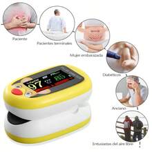 Oxímetro de dedoOximetría recargableRitmo cardíacoMedidor de pulso - Amarillo - Ver 5