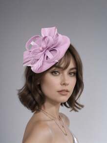 1pc Women's Exaggerate Straw Fascinators Headband Hat Clip Wedding Hair Accessories Flower Artificial Feathers Fascinator Hat Kentucky Derby Hat Hairband For Cocktail Tea Party Hat Mini Hats Tiny Hats Mini Top Hat Mini Cap, Gifts, Classy, Festival Outfits, Rave Accessories